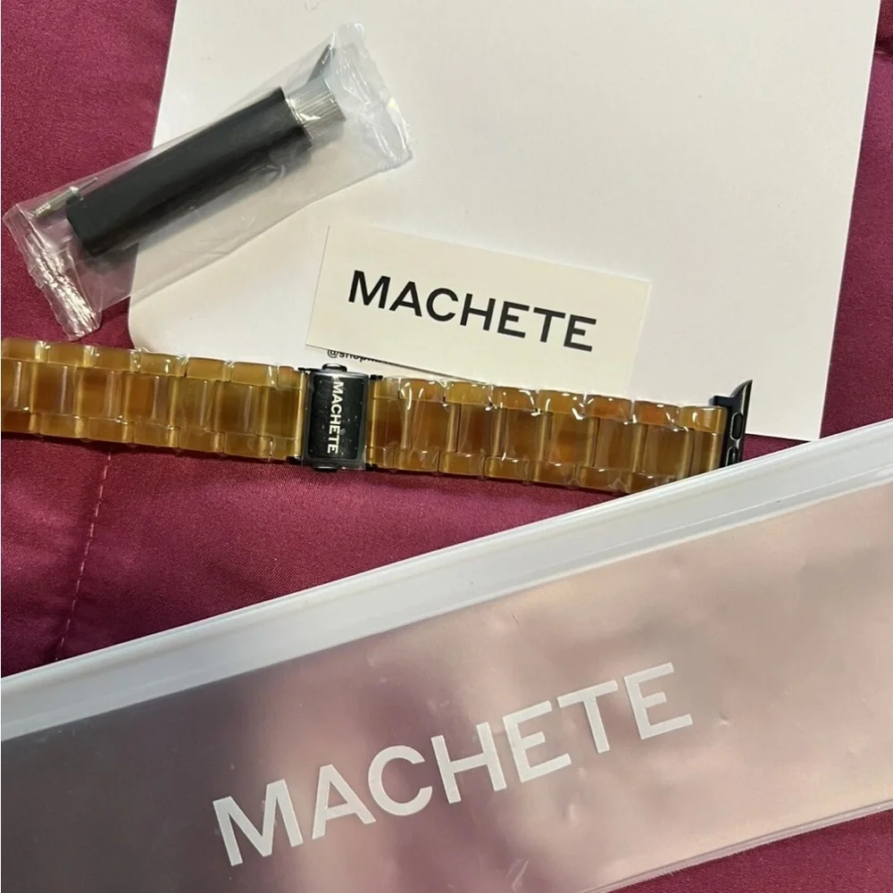 New Anthropologie NWT Machete Cognac Apple Watch Band 42-45mm